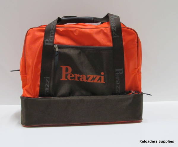 Perazzi Double Bottom Bag Orange Black - Shell Bags Ammo Belts - Clay 