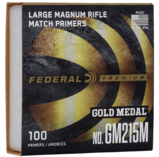 Federal Gold Medal Premium Large Magnum Rifle Primers GM215M x100