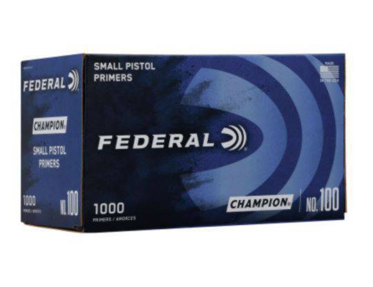 Federal Small Pistol Primers No100 Box of 1000